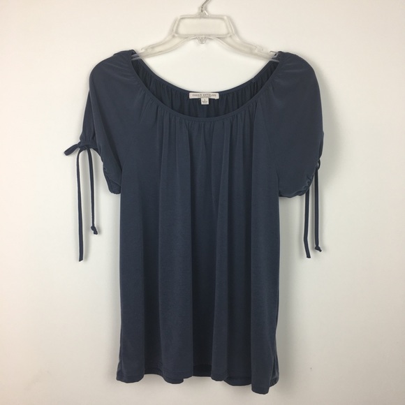 Green Envelope Tops - Green Envelope Cold Shoulder Tie Sleeve Top. L